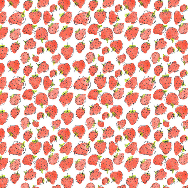 Tischset Erdbeeren Muster