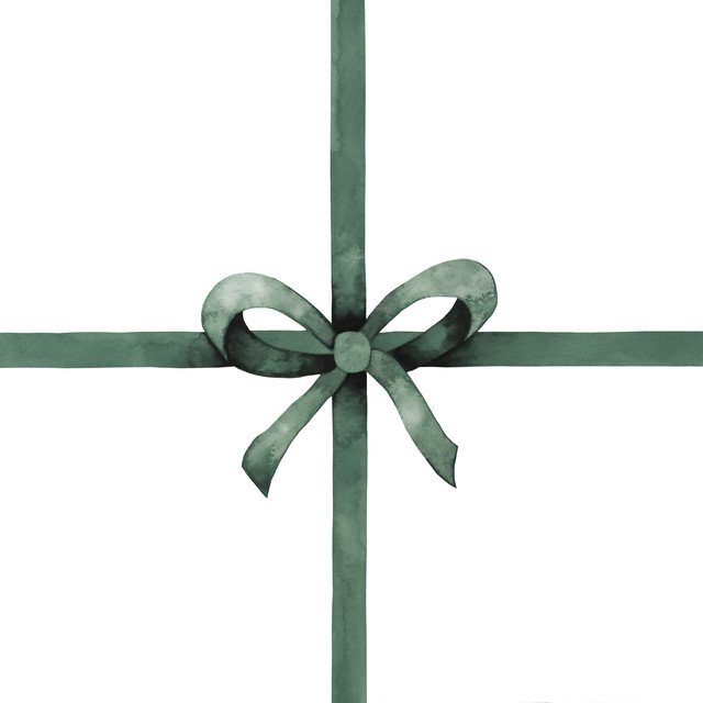 Kissen Geschenkband Schleife grün