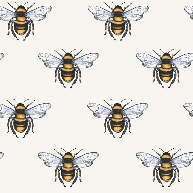 Textilposter Wild Flowers Bees