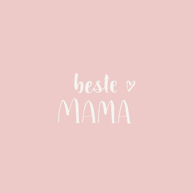Textilposter Beste Mama rosa