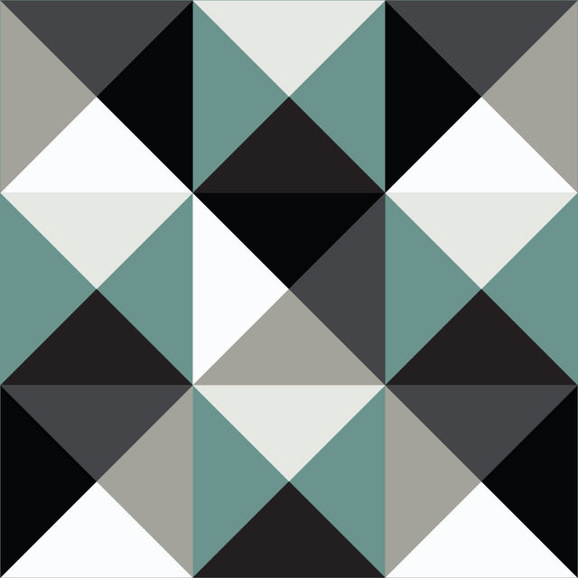Tischläufer Geometric Triangels Green