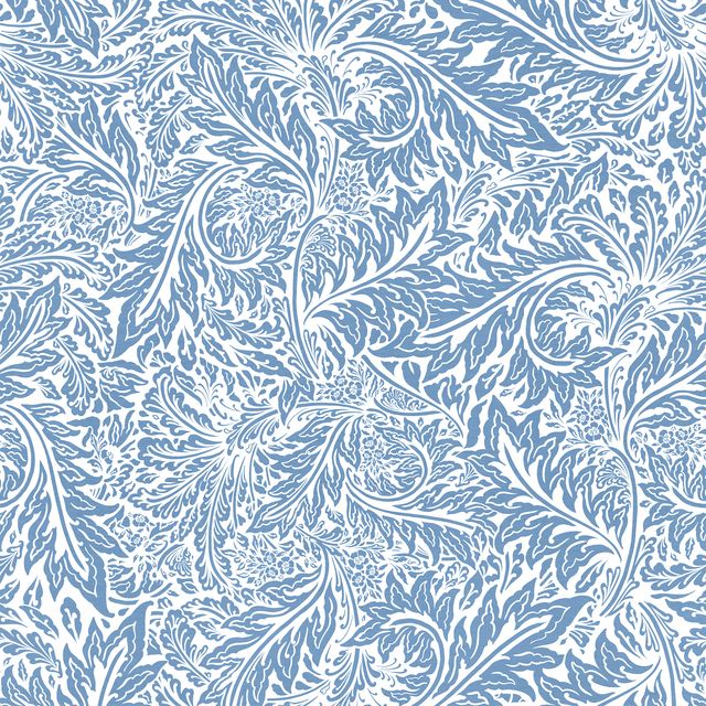 TextilposterMorris blue Blattern