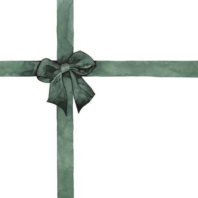 Kissen Geschenk mit Schleife grün