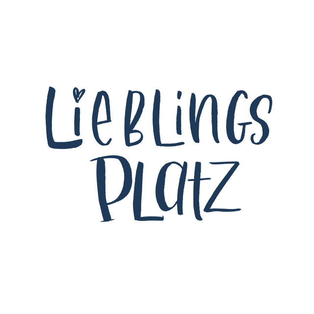Kissen Lieblingsplatz Weiß Blau