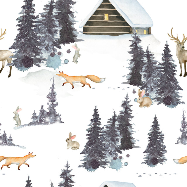 Kissen Tiere Im Winterwald