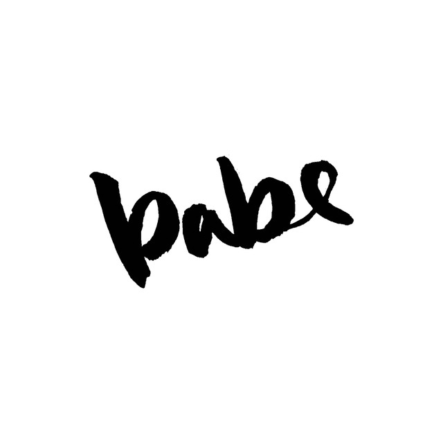 Textilposter Lettering Babe