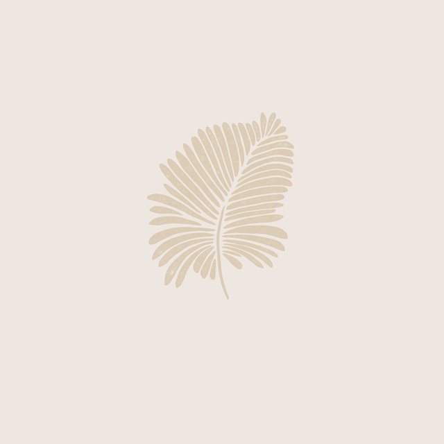 Textilposter Palm Leaf beige
