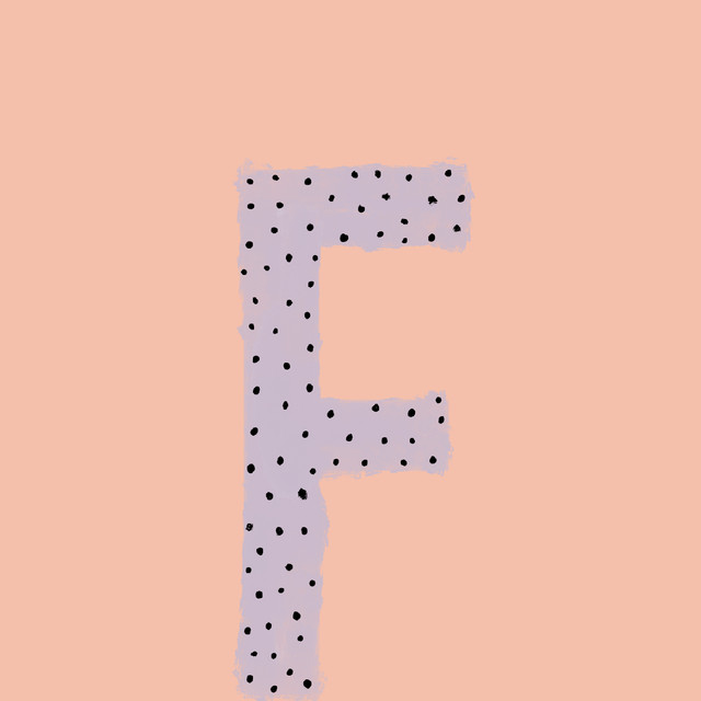 Textilposter Buchstabenmotiv F
