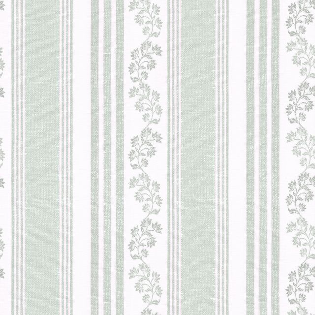 TextilposterVintage stripes sage white