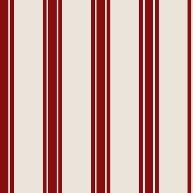 Textilposter Weihnachtsstreifen 1 rot beige