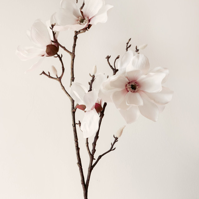 Textilposter White Flowers
