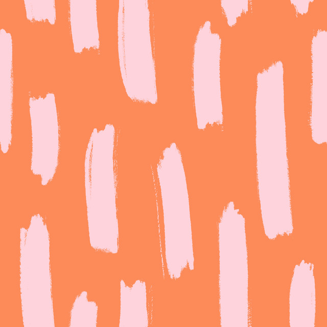 DekovorhangBrush Strokes Orange & Blush