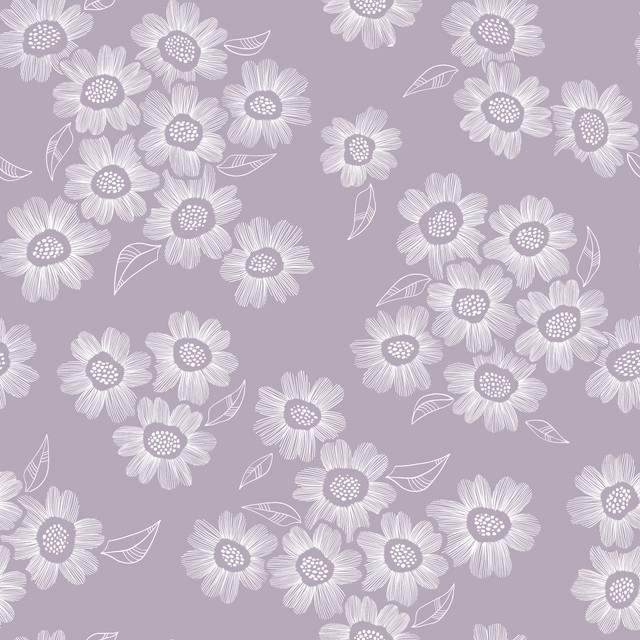 Meterware Line Art | Flowers | lavender