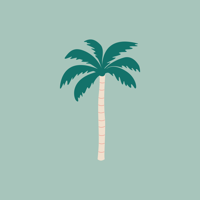 Kissen Summer Palmtree Aqua