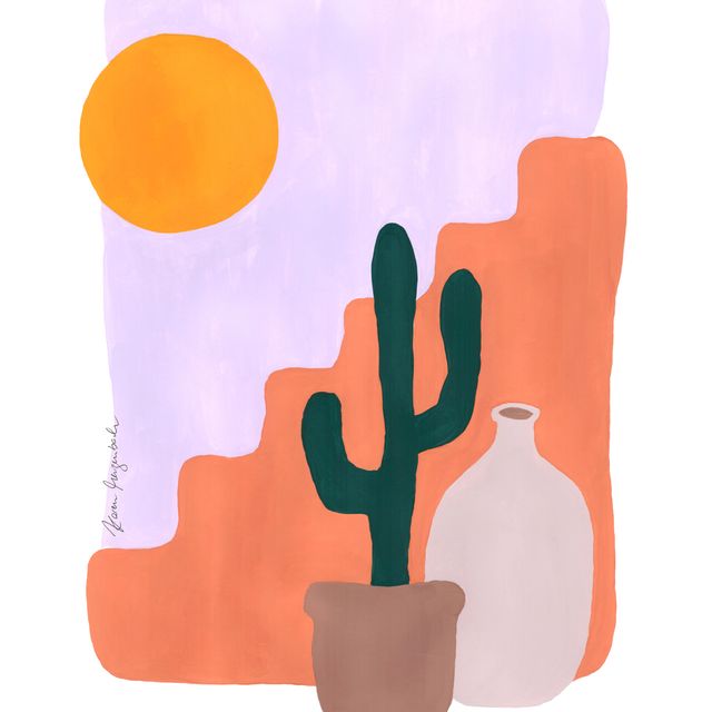 Textilposter Cactus & Sunshine