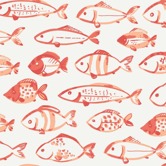 Geschirrtücher Fischschwarm coral