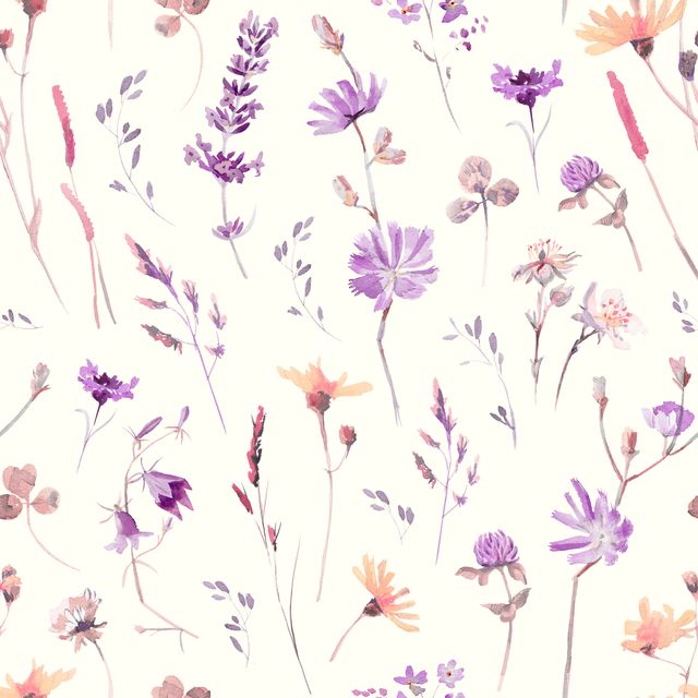Kissen Sommerwiese Lavendel PinkPeach
