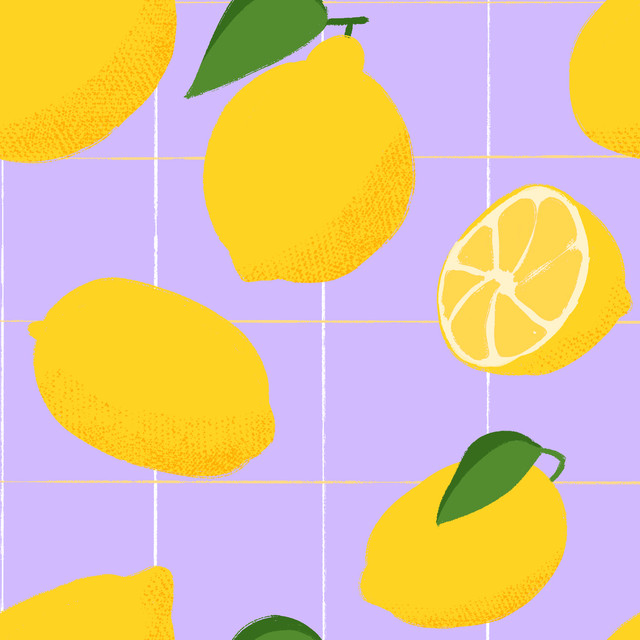 Textilposter Lemon Grid