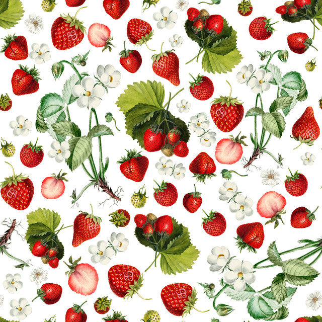 Kissen Vintage Erdbeeren
