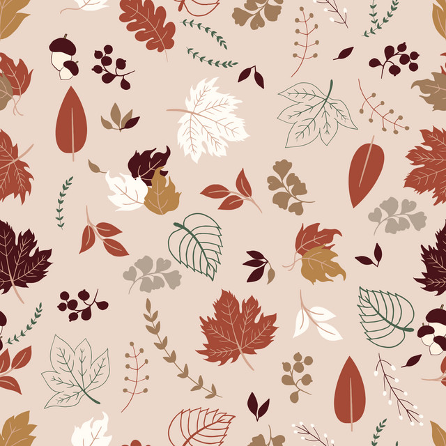 Geschirrtücher Autumn Leaves Pink Background
