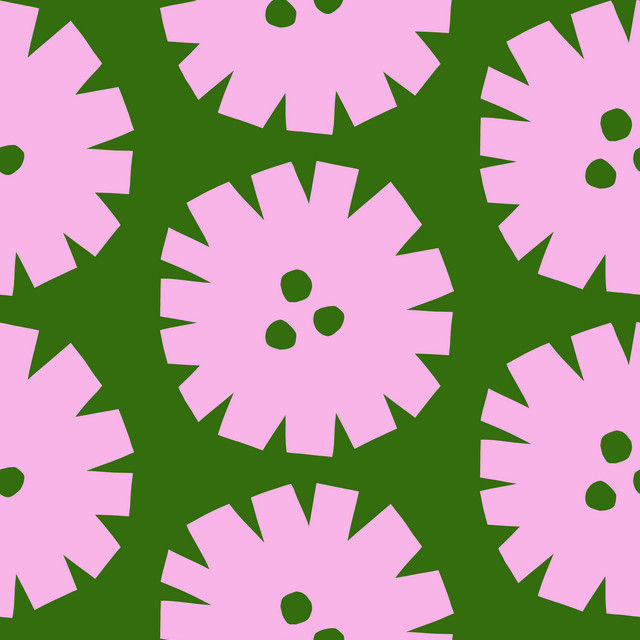 Bettwäsche Circle Flowers Green