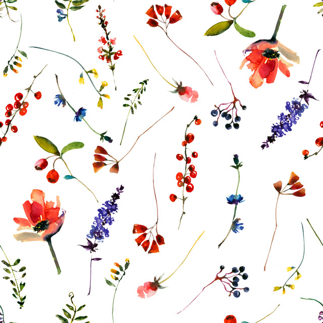 Textilposter Wildblumen Wiese