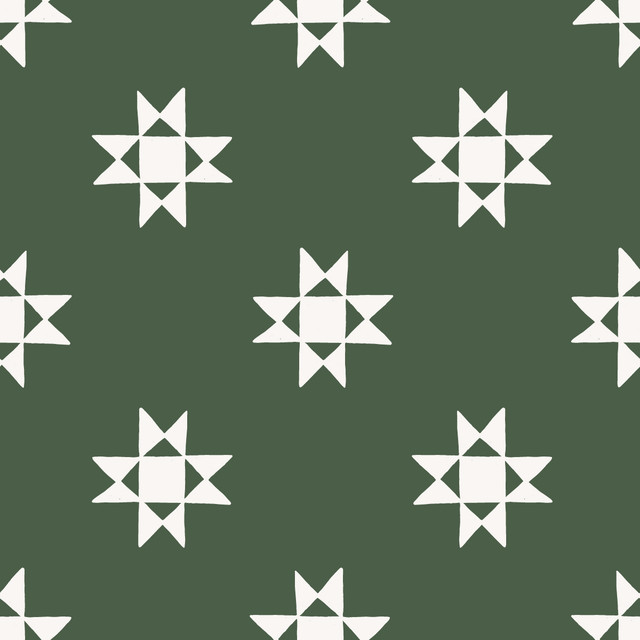 Textilposter Paper Star dark green
