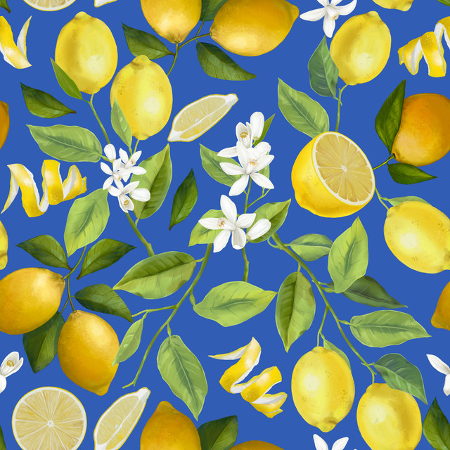 Textilposter Zitronen Am Meer