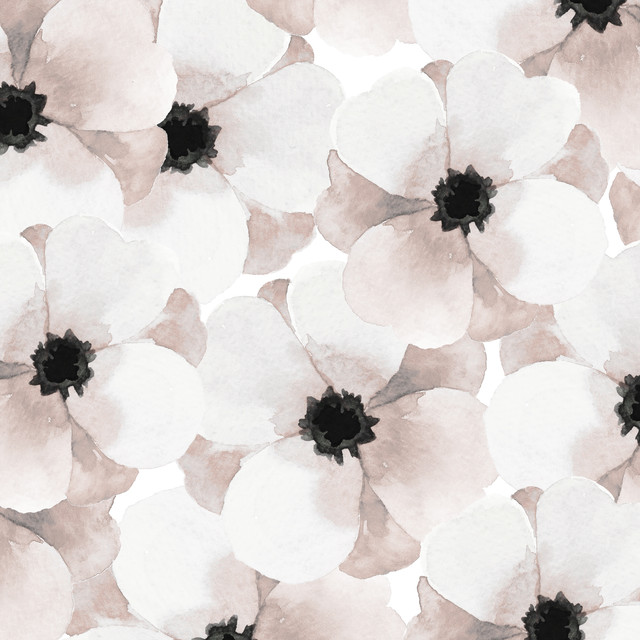Textilposter Watercolor Flowers light rose