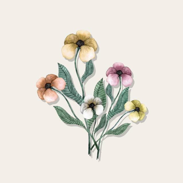 Kissen Zarte Blüten Pastell