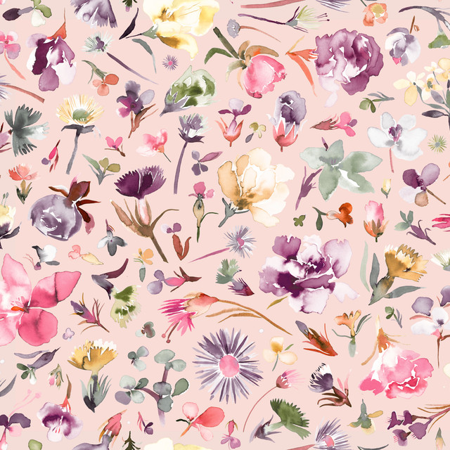 Textilposter Spring Buds Flowers Pink