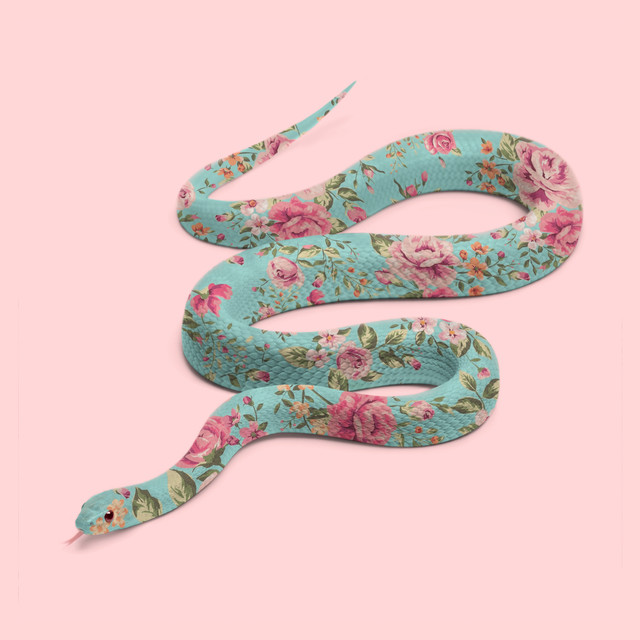 Kissen Floral Snake