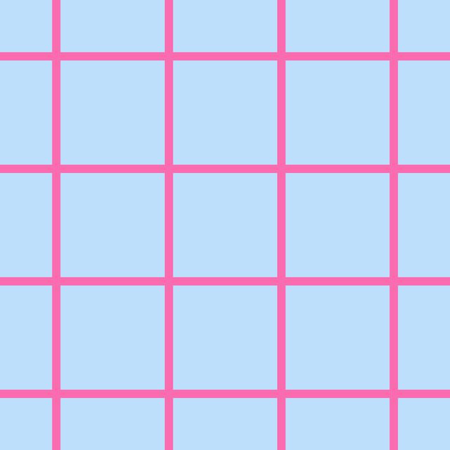 Kissen Pink & Blau Grid