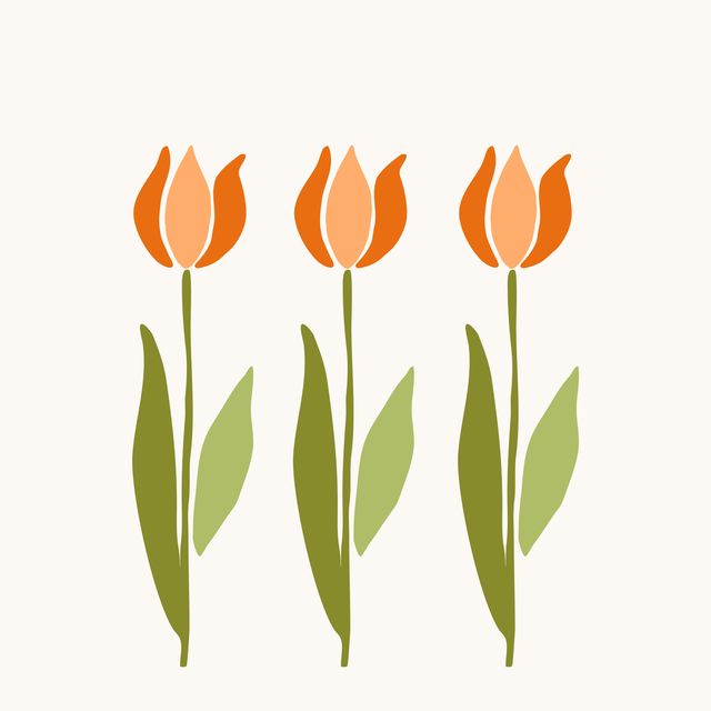 Textilposter Orange tulips