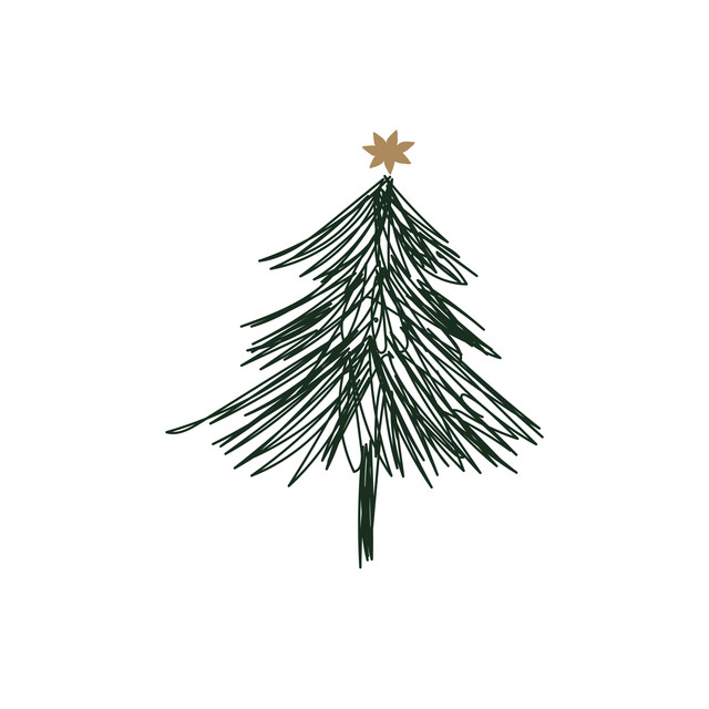Servietten Weihnachtsbaum mit Stern
