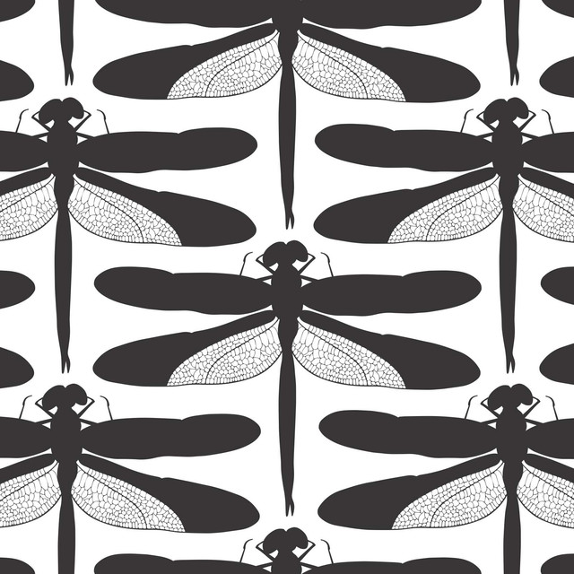Sitzkissen Black Dragonflies