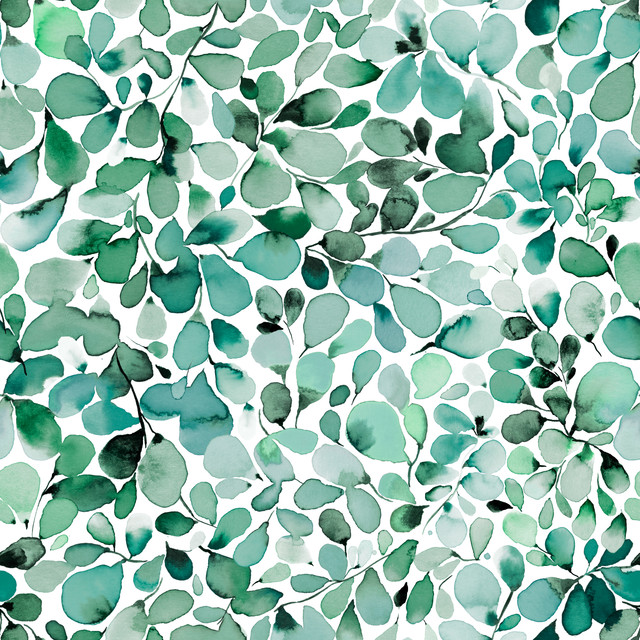 Textilposter Watercolor Botanical Leaves