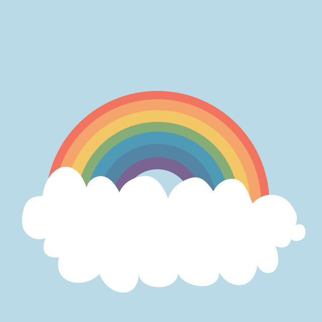 Kissen Vintage Rainbow Regenbogen