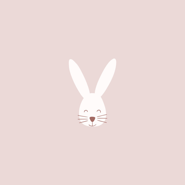 Textilposter Happy Bunny rosa