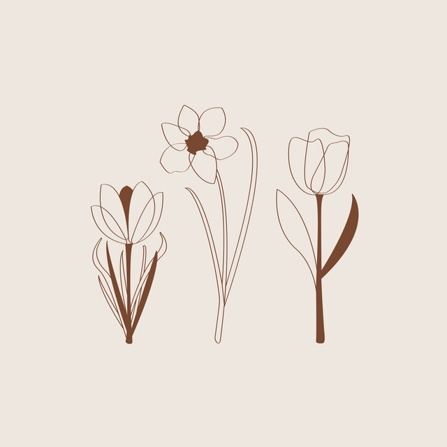 Servietten Spring Flower Trio