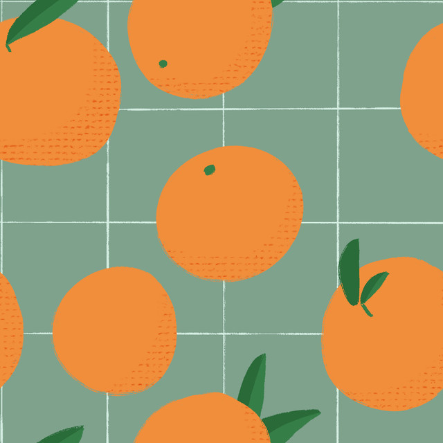 Tischläufer Orange Grid
