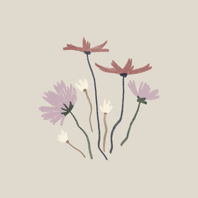 Textilposter Herbstblumen