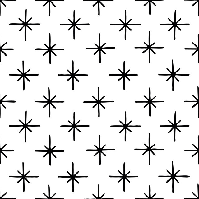 Tischläufer Shining Stars Black and White