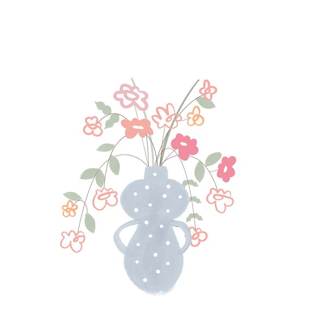 Kissen Punkte Vase