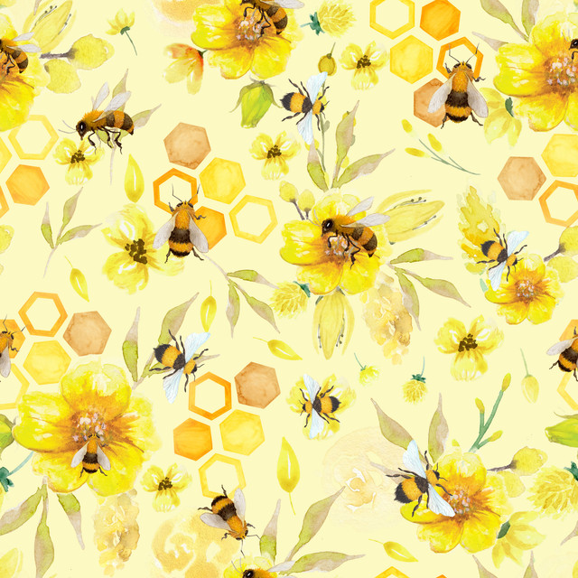 Sitzkissen Bienen in der Blütenwiese