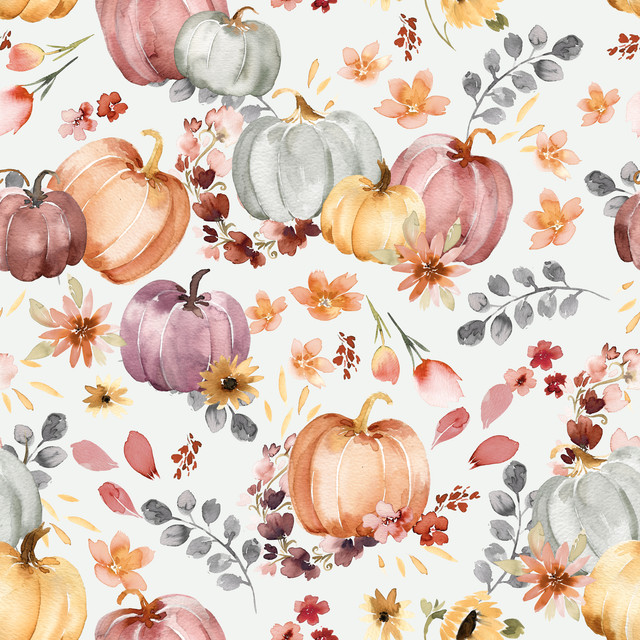 Tischset Kürbis Blumen Herbst