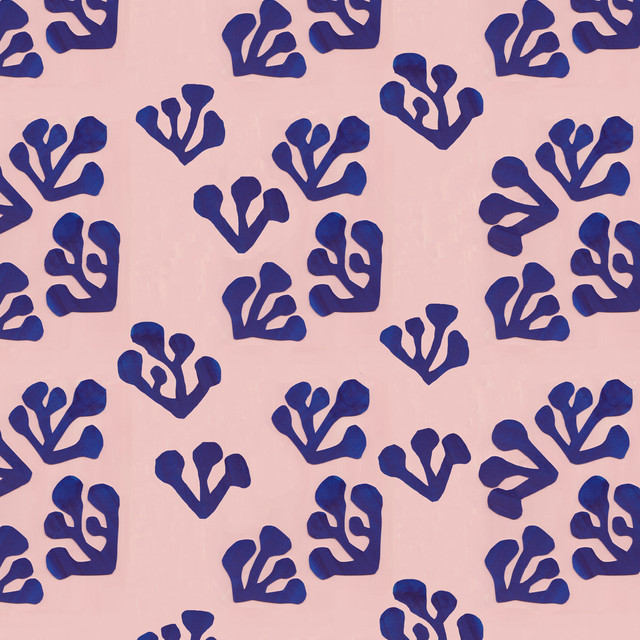 Kissen Seaweed Blue and Blush