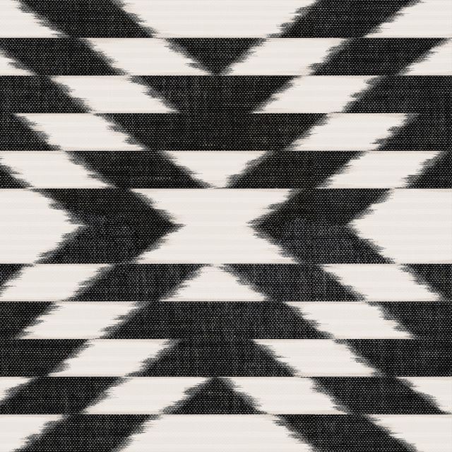 Kissen Diamonds Ikat Black Beige