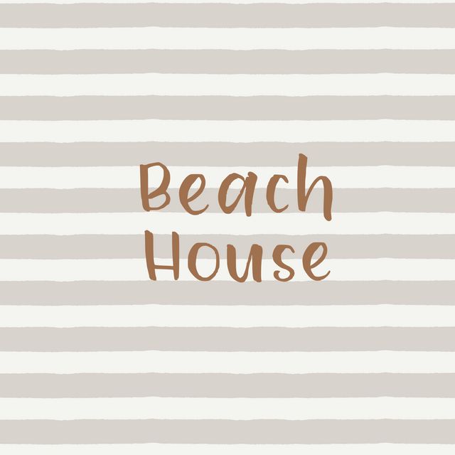 Textilposter Beach House gestreift sand