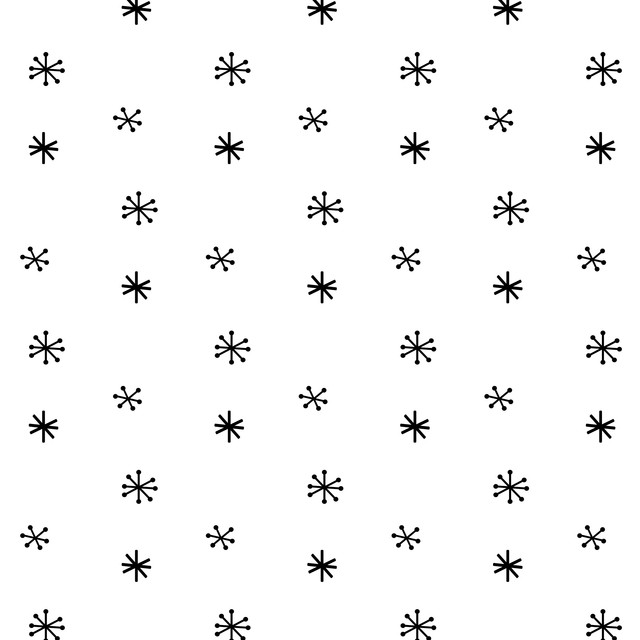 Tischset Schneeflocken Schwarz-Weiß